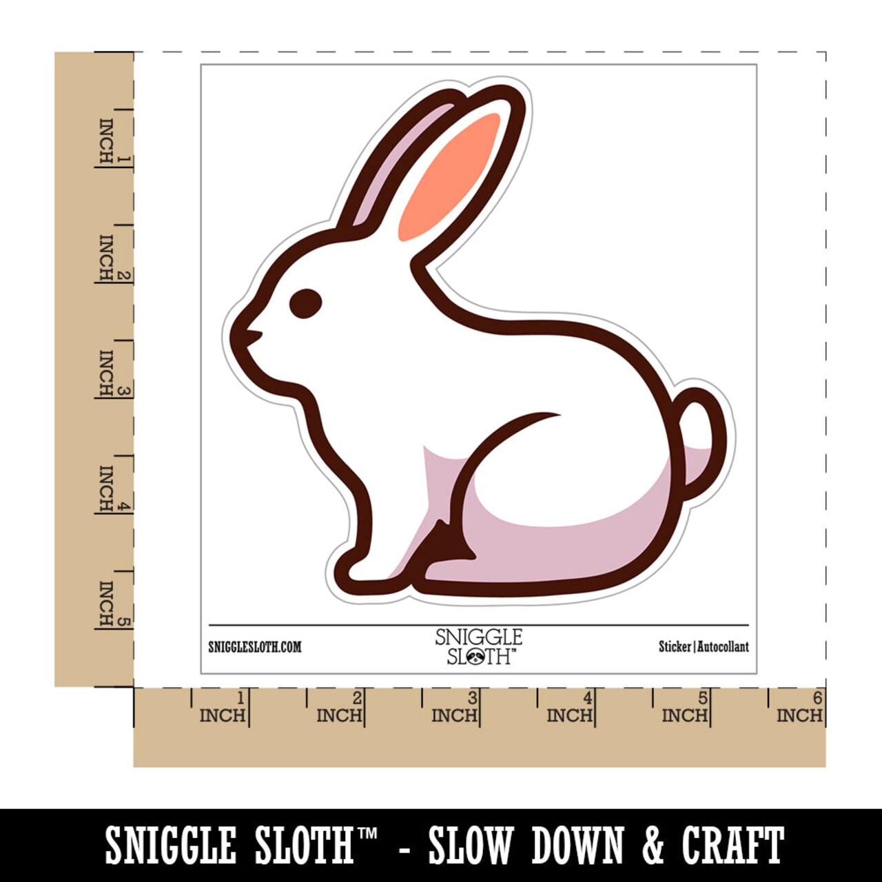 Resting Rabbit Bunny Easter Waterproof Vinyl Phone Tablet Laptop Water Bottle Sticker Set - 5 Pack